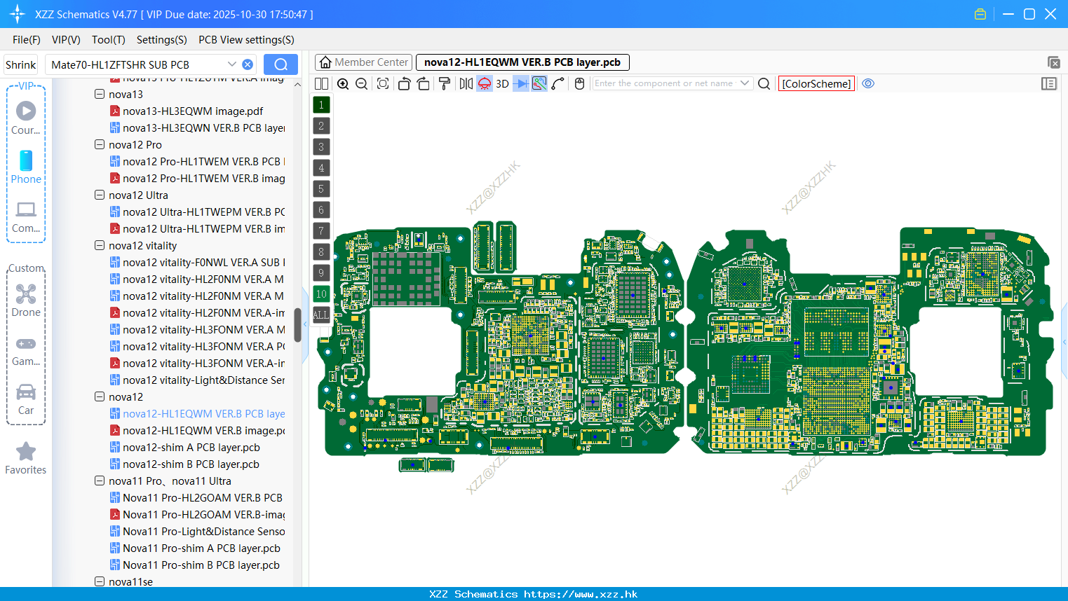 Huawei Nova12-HL1EQWM VER.B PCB Layer